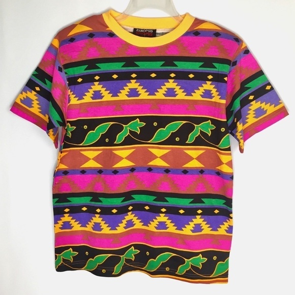 Vintage Tops - Vintage Synopsis Southwestern Aztec Tribal Top M